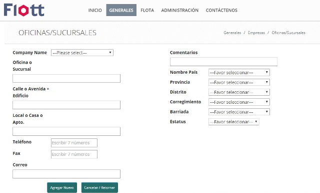 Control Sucursales